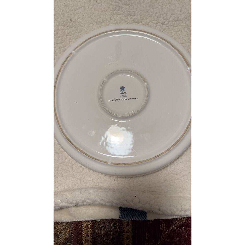 Fapor Ceramic Portugal Pizza Bake & Serve Plate Bowl Pizza Plate with Recipe - Picture 6 of 7